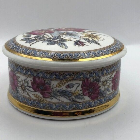 Georgian by Falcon China Porcelain Trinket Jewelry Box Staffordshire England - Picture 1 of 5